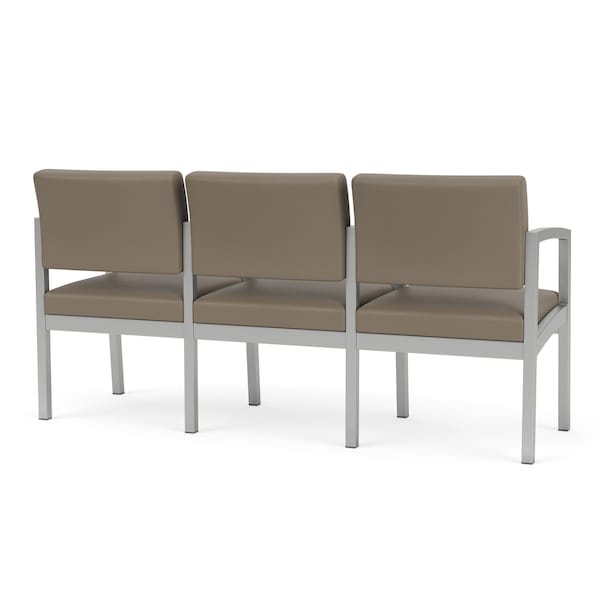 Lesro Lenox 3 Seat Tandem Seating W/ Arms, 64.5 in W 24.5 in L 32 in H LS3103 - main